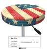 LZQPOEAS American Flag Pattern Print Stool Covers Round Bar Stool Seat Covers Soft Velvet Stool Slipcover with Elastic Washable Stool Cushion Cover Removable Chair Cover for Bar Round Stools view 4