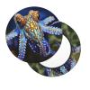 LZQPOEAS Blue Ringed Octopus Print Stool Covers Round Bar Stool Seat Covers Soft Velvet Stool Slipcover with Elastic Washable Stool Cushion Cover Removable Chair Cover for Bar Round Stools view 2