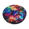 LZQPOEAS Colorful Rainbow Stars Print Stool Covers Round Bar Stool Seat Covers Soft Velvet Stool Slipcover with Elastic Washable Stool Cushion Cover Removable Chair Cover for Bar Round Stools view 1