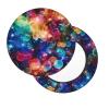 LZQPOEAS Colorful Rainbow Stars Print Stool Covers Round Bar Stool Seat Covers Soft Velvet Stool Slipcover with Elastic Washable Stool Cushion Cover Removable Chair Cover for Bar Round Stools view 2