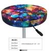 LZQPOEAS Colorful Rainbow Stars Print Stool Covers Round Bar Stool Seat Covers Soft Velvet Stool Slipcover with Elastic Washable Stool Cushion Cover Removable Chair Cover for Bar Round Stools view 4