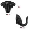CAIRIAC Elephant Door Cabinet Handle, Creative Coat Hook, Elephant Pulls for Cabinets Drawers Doors (Black) view 2