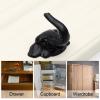CAIRIAC Elephant Door Cabinet Handle, Creative Coat Hook, Elephant Pulls for Cabinets Drawers Doors (Black) view 4