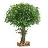 Artificial Trees Simulated Banyan Tree, Fake Tree 4.9 ft Tall with Real Wood Trunk, Artificial Plants Hotel Landscaping Tree Wishing Tree fine Decor view 1