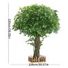 Artificial Trees Simulated Banyan Tree, Fake Tree 4.9 ft Tall with Real Wood Trunk, Artificial Plants Hotel Landscaping Tree Wishing Tree fine Decor view 2
