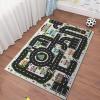 Analog ABC Kids Rug Playroom Car Play Mat City Life Road Rug for Cars Fun City Map for Carpet for Bedroom Boys (39 * 59 inches, Night Township) view 2
