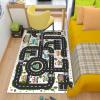 Analog ABC Kids Rug Playroom Car Play Mat City Life Road Rug for Cars Fun City Map for Carpet for Bedroom Boys (39 * 59 inches, Night Township) view 3