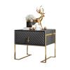 LINKIO Side Tables Bedroom Indoor Creative Rectangular Bedside Table with Drawers Leather Bedside Table Bedroom Locker Coffee Table Bedside Table Bed Side Table view 1