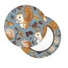 LZQPOEAS Cute Squirrel Print Stool Covers Round Bar Stool Seat Covers Soft Velvet Stool Slipcover with Elastic Washable Stool Cushion Cover Removable Chair Cover for Bar Round Stools view 2