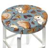 LZQPOEAS Cute Squirrel Print Stool Covers Round Bar Stool Seat Covers Soft Velvet Stool Slipcover with Elastic Washable Stool Cushion Cover Removable Chair Cover for Bar Round Stools view 3