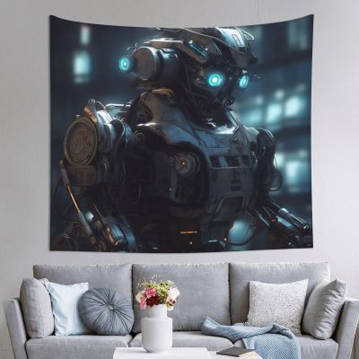 RLDOBOFE Future Robot Tapestry for Bedroom Aesthetic Wall Hanging Dorm Party Backdrop Poster Home Decor Tapestries 51 x 60 in