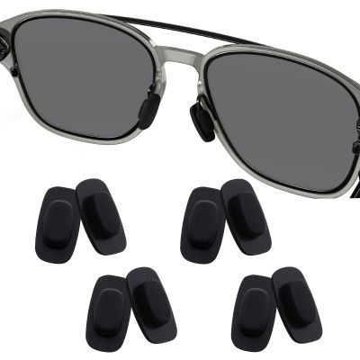 4 Pairs Replacement Nose Pads Nose Piece for Costa South Point/Flagler/Ponce/Fernandina/Shipmaster/Wader/Peli; for Oakley Cartridge/Spindle/Latch Key/Diecutter/Latch Alpha/Lugplate Glasses, Black