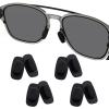 4 Pairs Replacement Nose Pads Nose Piece for Costa South Point/Flagler/Ponce/Fernandina/Shipmaster/Wader/Peli; for Oakley Cartridge/Spindle/Latch Key/Diecutter/Latch Alpha/Lugplate Glasses, Black view 1