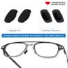 4 Pairs Replacement Nose Pads Nose Piece for Costa South Point/Flagler/Ponce/Fernandina/Shipmaster/Wader/Peli; for Oakley Cartridge/Spindle/Latch Key/Diecutter/Latch Alpha/Lugplate Glasses, Black view 2