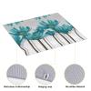 YYHHAOFA Teal Grey and White Floral pattern Drying Mat for Kitchen : Water absorbent, non-slip, reversible With lanyard for hanging 18 x 16 in view 3