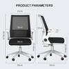 Computer Chair, Office Chair Gaming Chair Desk Chair Ergonomic Chair 360 Swivel Computer Chair Home Office Lift Swivel Chair Office Staff Comfortable Mesh Chair Armrests Computer Chair Home Office D view 3