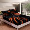 Basketball Sheet Set King Size Kids Basketball Court Sheets with Deep Pocket Fitted Sheet for Boys Girls Teens Gaming Sports Bed Sheets Set Breathable Sports Theme Black Bedding Set Room Decor view 2