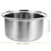 UKCOCO Small Hot Pot Liner Stainless Steel Rice Cooker Nonstick Stew Pot Rice Maker Pan Rice Cooking Pan Rice Inner Tank Fondue Pot Soup Pot Liner for Stove Top Individual Pasta Portable view 3
