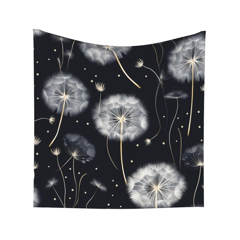 Dark Dandelion Wall Tapestry - Festive Home Decor And Versatile Accent 59x59in