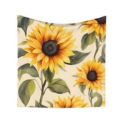 Bedbliss Yellow Sunflower Wall Tapestry - Festive Home Decor And Versatile Accent 59x59in