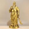 burid Pure Copper Chinese Feng Shui Guan Gong Statue God of Wealth Home and Office Decoration Wu God of Wealth Guan Yu Statue Best Furnishings Gifts, 18*17*42CM4.7KG view 1