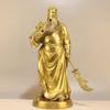 burid Pure Copper Chinese Feng Shui Guan Gong Statue God of Wealth Home and Office Decoration Wu God of Wealth Guan Yu Statue Best Furnishings Gifts, 18*17*42CM4.7KG view 2