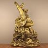burid Pure Copper Chinese Feng Shui Guan Gong Statue God of Wealth Home and Office Decoration Wu God of Wealth Guan Yu Statue Best Furnishings Gifts view 3