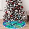 Yioniii Three Colourful Dragonflies on a Bright Green Pattern 30 inch Christmas Tree Ornaments Tree Decoration for Christmas Home DecorationsGreen view 1