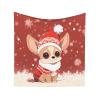 Bedbliss Christmas Chihuahua Dog Wall Tapestry - Festive Home Decor And Versatile Accent 59x59in view 1