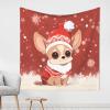 Bedbliss Christmas Chihuahua Dog Wall Tapestry - Festive Home Decor And Versatile Accent 59x59in view 3