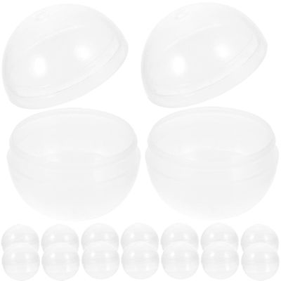 Uonlytech 50pcs Vending Machine Capsules 1.7 Inch 45mm Translucent Round Capsules Plastic Refillable Balls for Gumball Machines