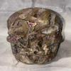 Sphalerite Aura Skull - Halloween decor, spooky polished stone sculpture 2 view 1