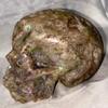 Sphalerite Aura Skull - Halloween decor, spooky polished stone sculpture 2 view 3