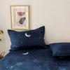 Bed Sheet Blue Night Sky Reactive Prined Bed Sheets and Pillowcase Drap de lit Sheet on Elastic,Type 2,120x200x25cm SSingle view 3