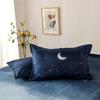 Bed Sheet Blue Night Sky Reactive Prined Bed Sheets and Pillowcase Drap de lit Sheet on Elastic,Type 2,120x200x25cm SSingle view 4