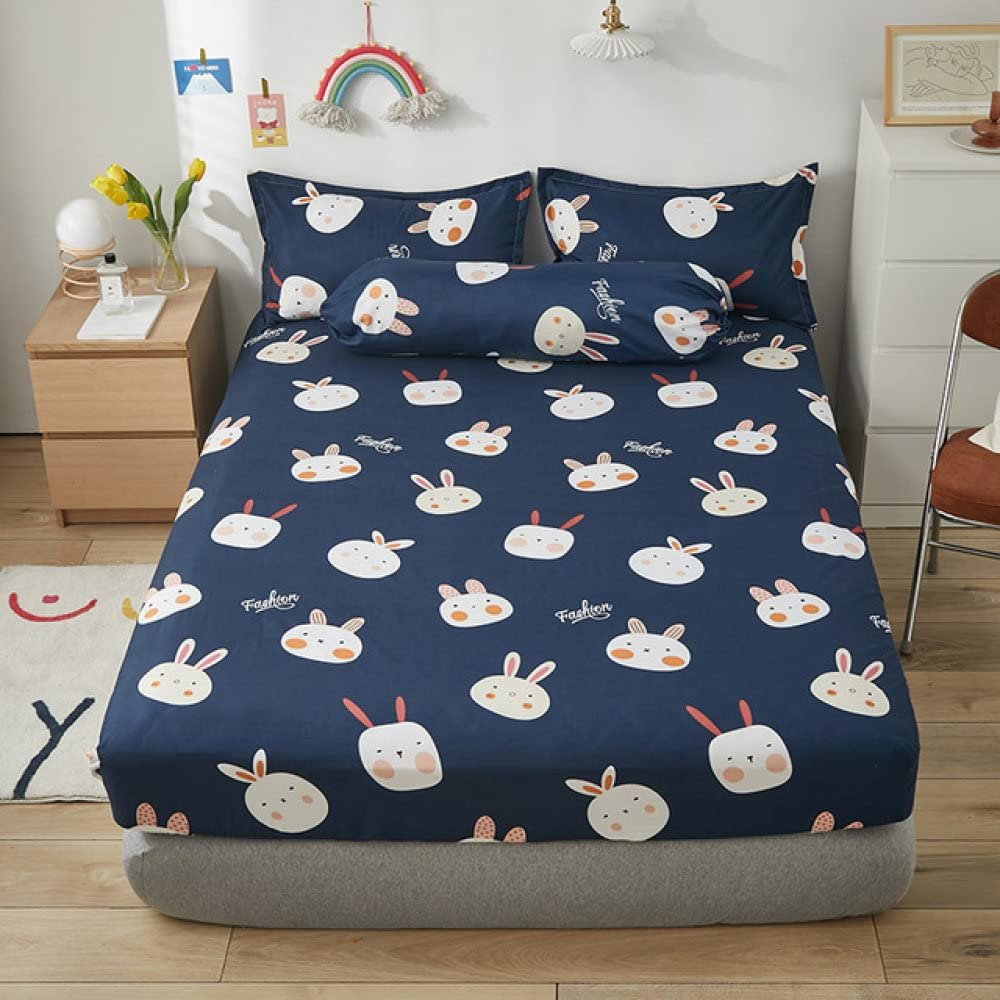 Bed Fitted Sheet Polyester Mattress Cover 80x200 140x190 140x200 160x200 180x200,05,Double 137x200x25cm