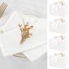 40 Packs White Cloth Napkins Cotton Linen Napkins Bulk 16.5 x 16.5Inch Handmade Gauze Napkins with Fringe, Natural Soft Cotton Rustic Dinner Napkins for Wedding Party Christmas Decoration view 1