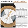 40 Packs White Cloth Napkins Cotton Linen Napkins Bulk 16.5 x 16.5Inch Handmade Gauze Napkins with Fringe, Natural Soft Cotton Rustic Dinner Napkins for Wedding Party Christmas Decoration view 3