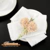 40 Packs White Cloth Napkins Cotton Linen Napkins Bulk 16.5 x 16.5Inch Handmade Gauze Napkins with Fringe, Natural Soft Cotton Rustic Dinner Napkins for Wedding Party Christmas Decoration view 4