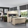 BOWERY HILL Tall 5 Shelf Bookcase with Doors in Natural Elm - Engineered Wood view 2