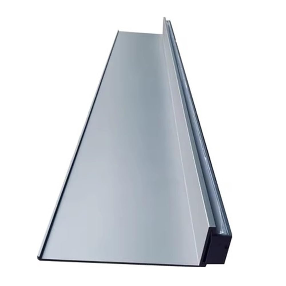 GRRICEPL Floating Wall Shelves, Aluminum Alloy Double-Sided Light-Emitting Shelves, Built-in Luminous LED Lights, Movable Laminate Shelf Creative Bookshelf (Color : Gray, Size : 150x15cm)