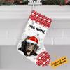 NAZENTI Custom Flat Coated Retriever Dog Stocking, Dog Christmas Stocking, Christmas Stocking for Dog, Puppy Stocking for Dog Lovers, Family, Home Decor, Christmas view 2