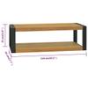 THOYTOUI Wall-Mounted Bathroom Cabinet 43.3"x17.7"x13.8" Solid Wood Teak view 2