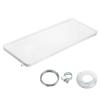 Air Conditioner Drip Tray for Outside Durable Made of PP5, Air Conditioner Drip Pan with Drain Hose Easy to Install 2 Sizes Silver (Color : 2m, Size : 91.5 * 45cm) view 1