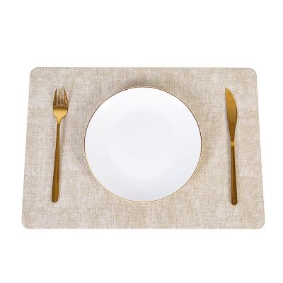 Table mat, Leather placemat, Double-Sided Western placemat, Waterproof and Insulating mat