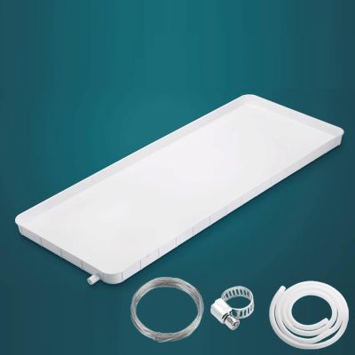 Ac Tray Drip Pan Durable Drip Tray with Drain Made of PP5, Air Conditioner Drip Pan Outside with Drain Pipe Easy to Install 2 Sizes Silver (Color : 5m, Size : 81.5 * 33cm)