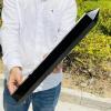 AtkitS Beautiful Natural Obsidian Hexagon Pillar Healing Crystal Point Wand Home Decorations Natural Mineral DIY Gift (Size : 600-650g) view 2