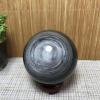 AtkitS Beautiful Natural Silver Obsidian Ball Therapeutic Crystal Polishing Ball (Size : 450-500g) view 2