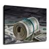 100 Dollar Bill Cash Currency Money Poster Decorative Painting Print Modern Home Bedroom Living Room Decoration Canvas Wall Art Aesthetic (Framed,1620inch) view 1