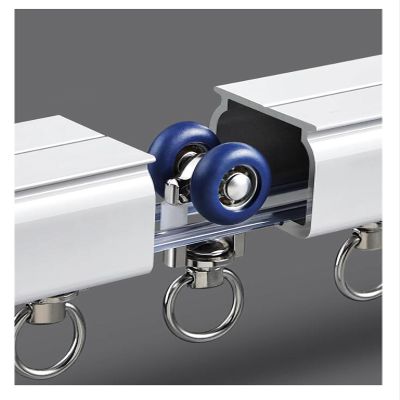 Sliding Curtain Track Curtain Rail Set, Smooth Quiet Drapery Track Set With Fittings For Clothing Store/ RV Shower/ Bunk Bed, 1m-12m Long Curtain Rod Set ( Color : White Ceiling Mount , Size : 2m/6.5f